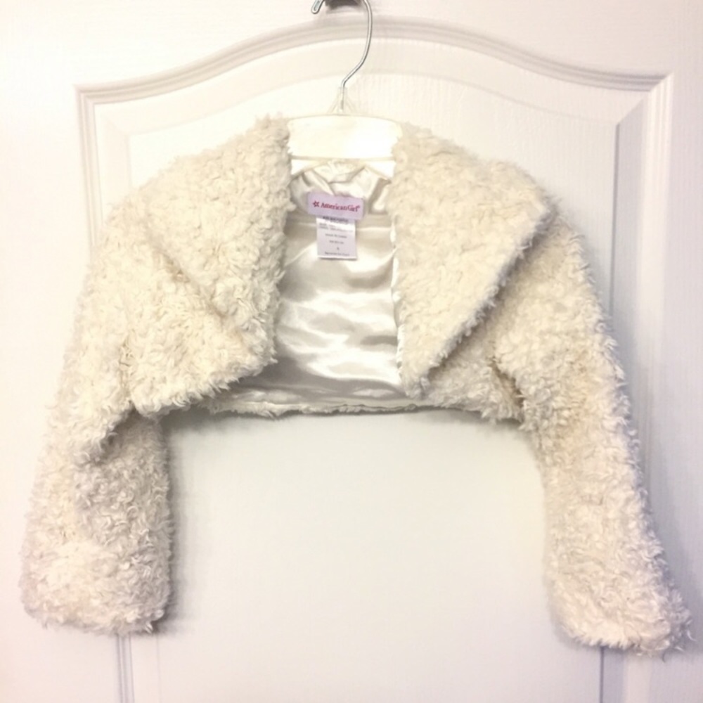 American Girl fuzzy shrug jacket